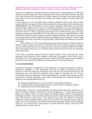 Optimization of cutting parameters for surface roughness in turning | PDF