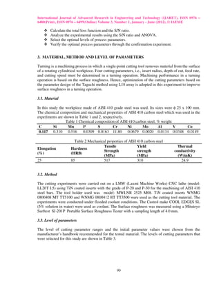 Optimization of cutting parameters for surface roughness in turning | PDF