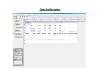 Optimization design
 