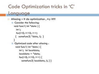 Optimization in Programming languages | PDF