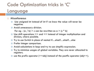 Optimization in Programming languages | PDF