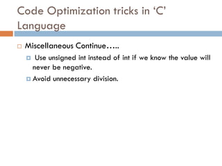 Optimization in Programming languages | PDF