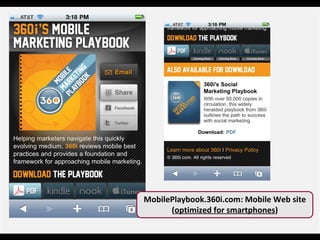 MobilePlaybook.360i.com: Mobile Web site ( optimized for smartphones ) 
