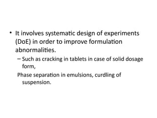OPTIMIZATION TECHNIQUE in pharmaceutical formulation and processing | PPTX