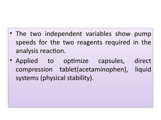 OPTIMIZATION TECHNIQUE in pharmaceutical formulation and processing | PPTX