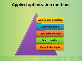 Optimization techniques | PPTX