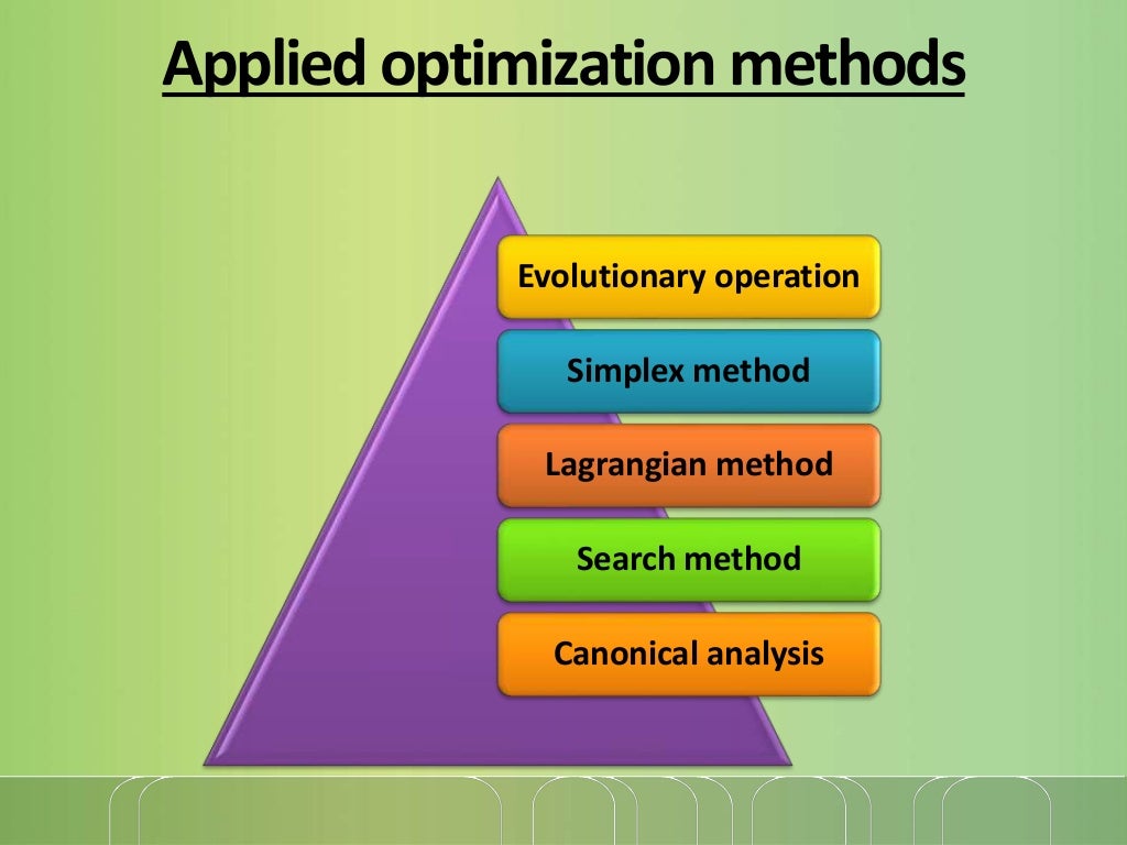 thesis optimization methods