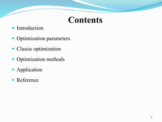 Optimization techniques | PPTX | Business | Business and Finance