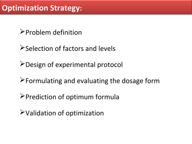 Optimization techniques | PPT