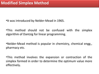 Optimization techniques | PPT