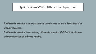 Optimization Techniques Using Differential Equations in Real-World ...