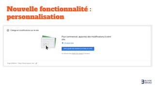 Nouvelle fonctionnalité :
personnalisation
 