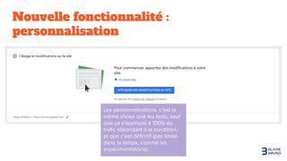 Nouvelle fonctionnalité :
personnalisation
 