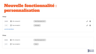 Nouvelle fonctionnalité :
personnalisation
 