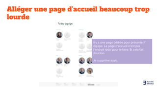 Alléger une page d’accueil beaucoup trop
lourde
 