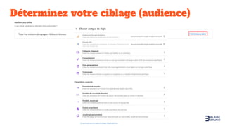 Déterminez votre ciblage (audience)
 