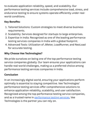 Optimize Application Efficiency with Vee Technologies’ Performance ...