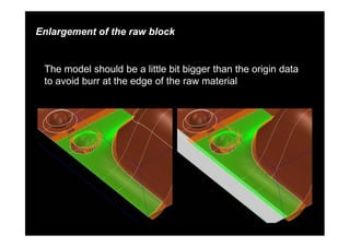 Enlargement of the raw block


 The model should be a little bit bigger than the origin data
 to avoid burr at the edge of the raw material
 