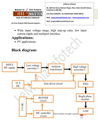 Optimized operation of current fed dual active bridge dc-dc converter ...