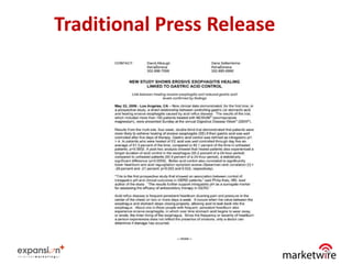 Traditional Press Release




                            36
 