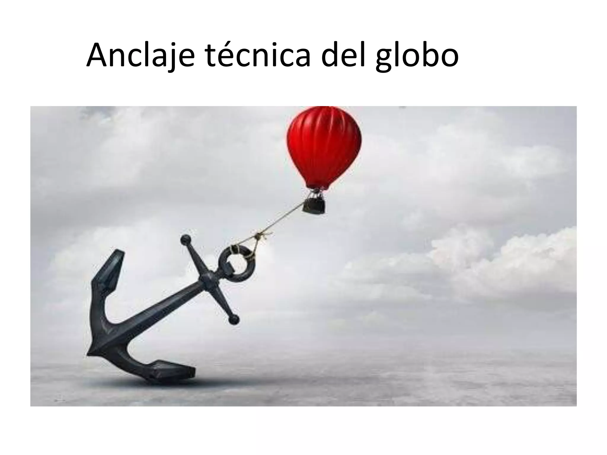 Anclaje técnica del globo
 