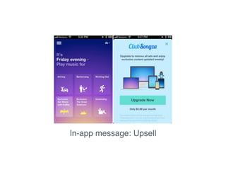 In-app message: Upsell
 