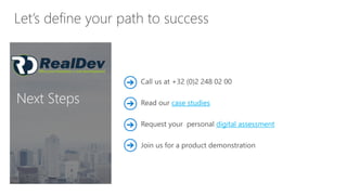 case studies
digital assessment
Next Steps
 
