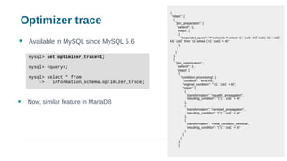 Query Optimizer in MariaDB 10.4 | PPT