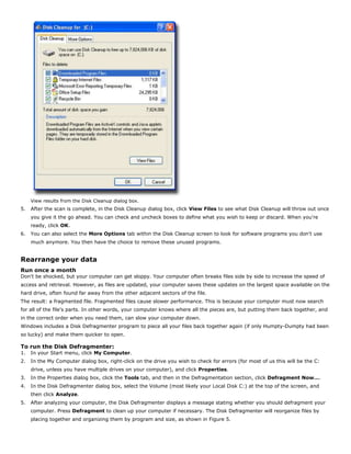 Optimize your computer for peak performance