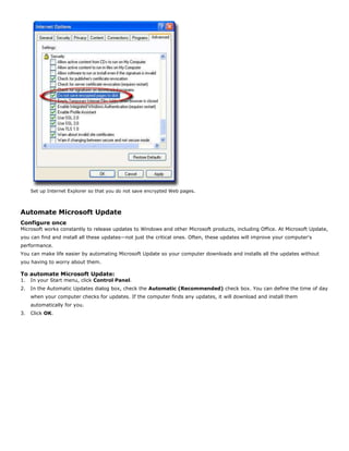 Optimize your computer for peak performance