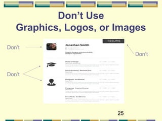 25
Don’t Use
Graphics, Logos, or Images
Don’t
Don’t
Don’t
 