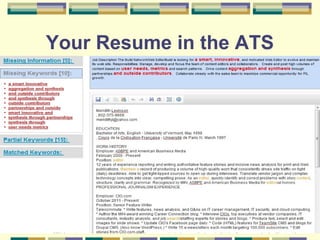 33
Your Resume in the ATS
 