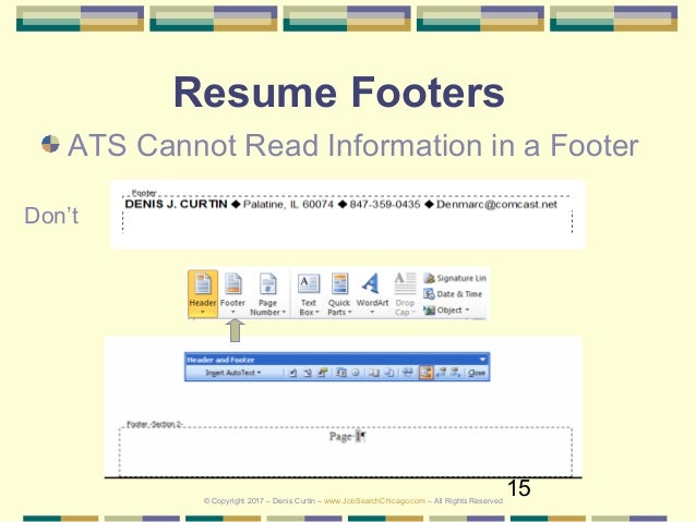 optimize your resume career renewal for applicant tracking resume footer