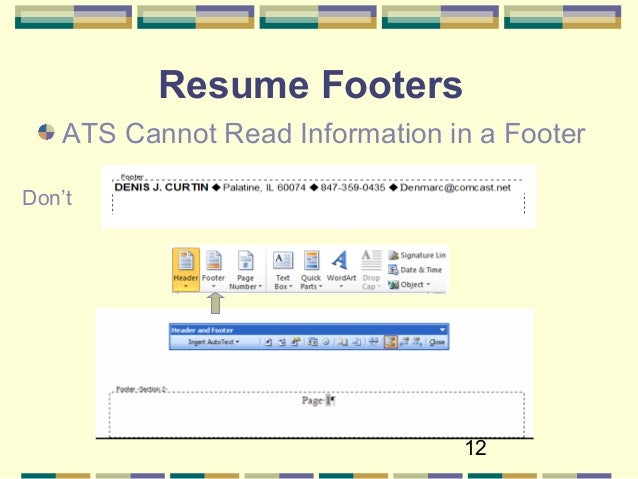 resume footer