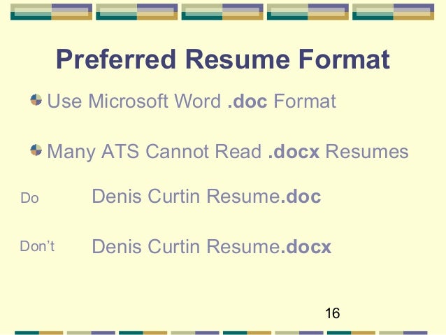 optimize your resume for applicant tracking systems ats resume format