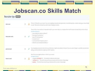 73
Jobscan.co Skills Match
From www.JobScan.co
 
