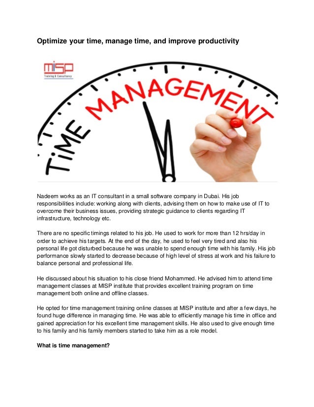 Optimize Your Time 26