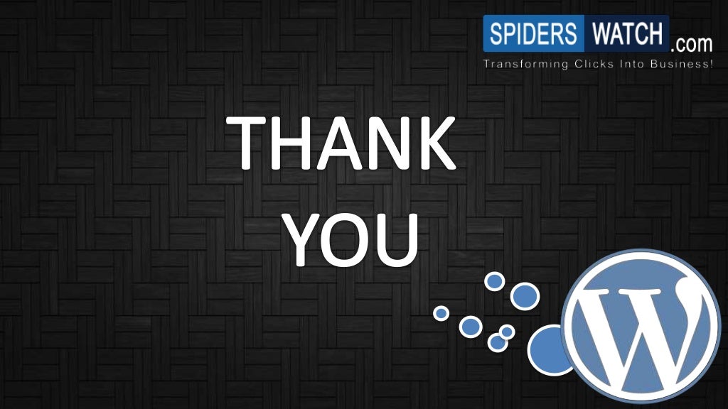 Optimize WordPress Website Spiders Watch Technologies