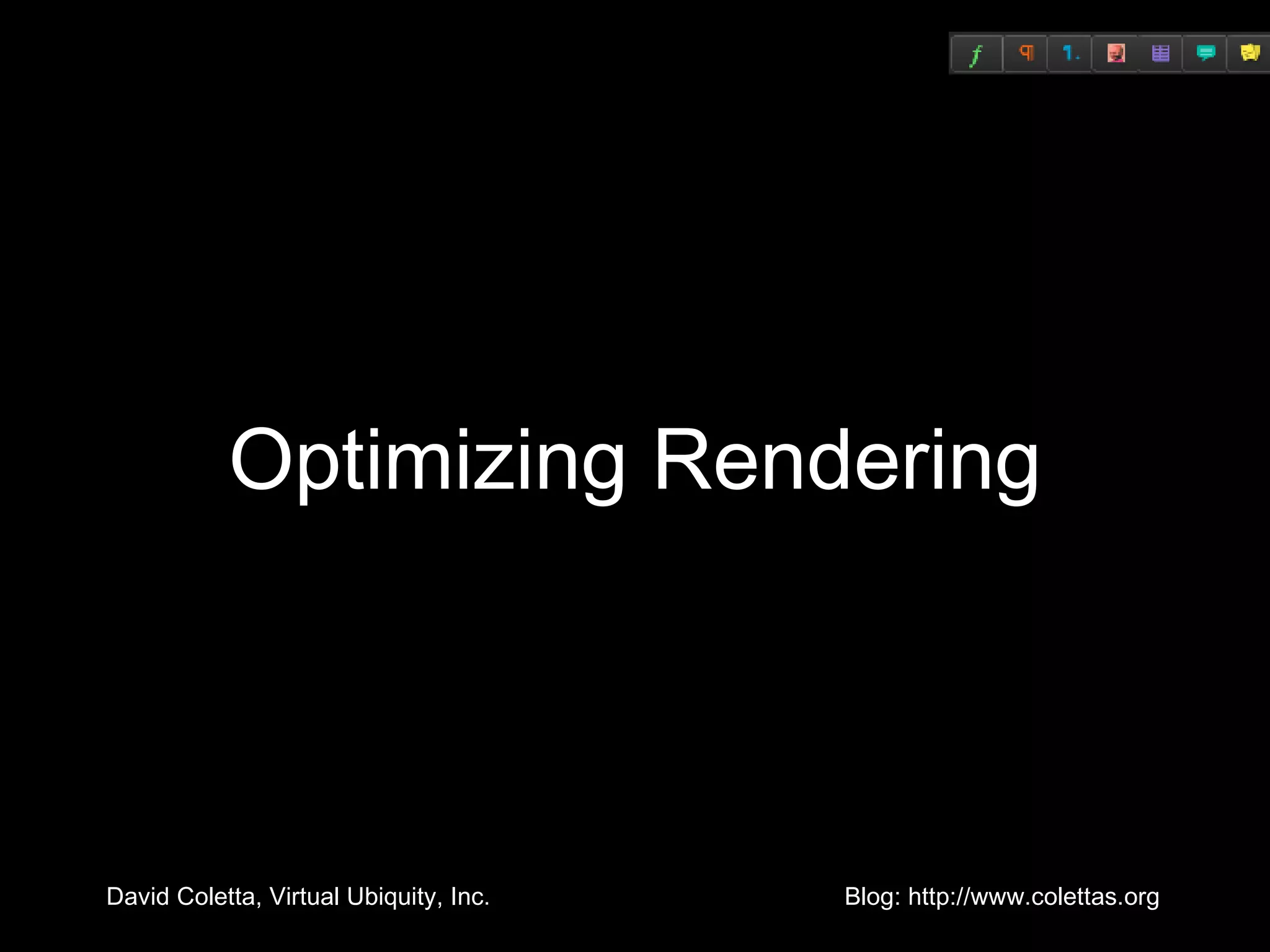Optimizing Rendering 