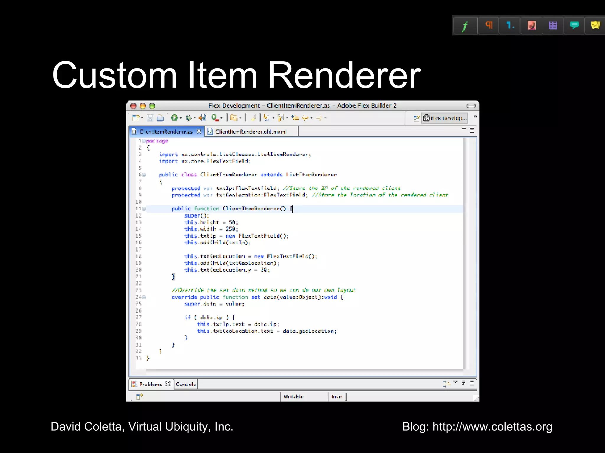 Custom Item Renderer 