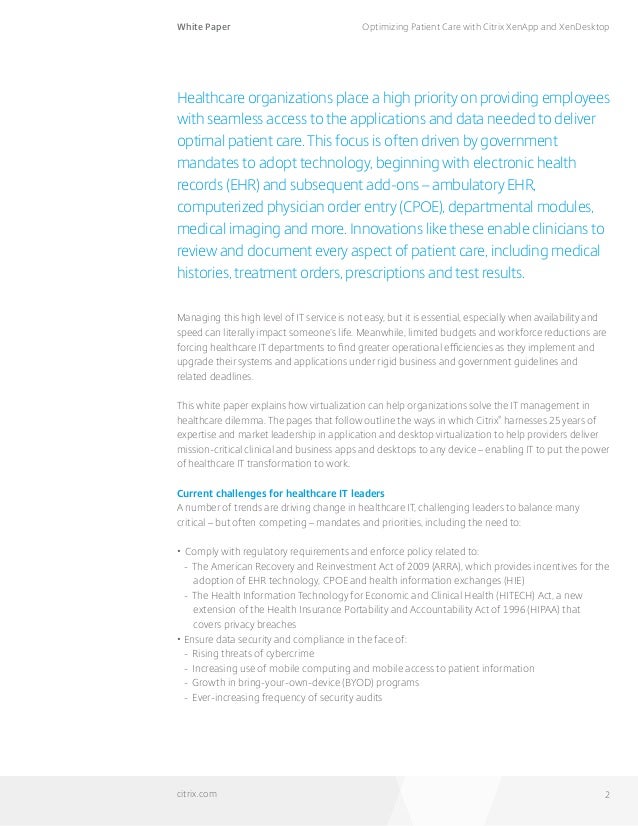 optimizing patient care with citrix xenapp xendestop citrix medical charting