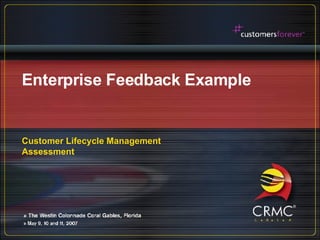 Enterprise Feedback Example Customer Lifecycle Management Assessment 