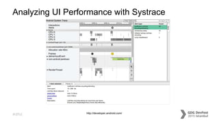 #dfist
Analyzing UI Performance with Systrace
http://developer.android.com/
 