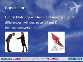 Conclusion
Funnel Matching will help to managing cultural
differences, will decrease fall out &
increase conversion!
 