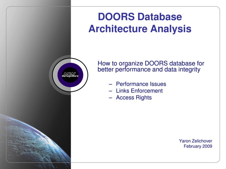 Optimizing DOORS Implementation