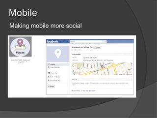 Mobile
Making mobile more social
 