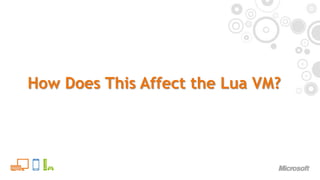 How Does This Affect the Lua VM?	
