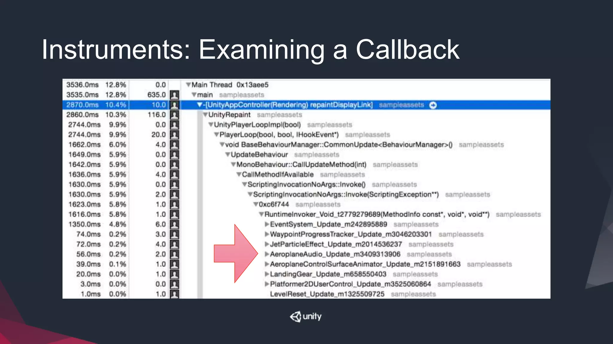 Instruments: Examining a Callback
 