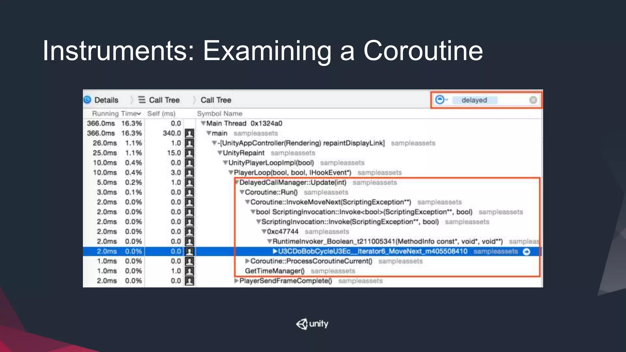 Instruments: Examining a Coroutine
 
