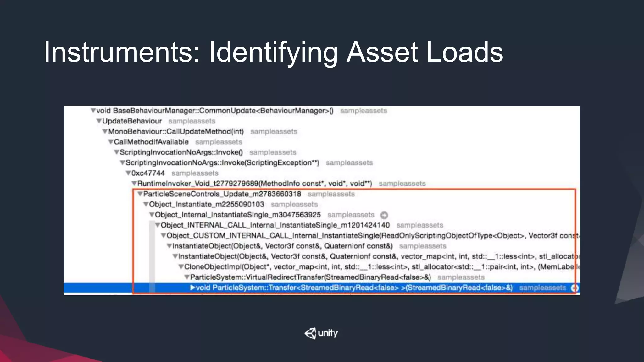 Instruments: Identifying Asset Loads
 